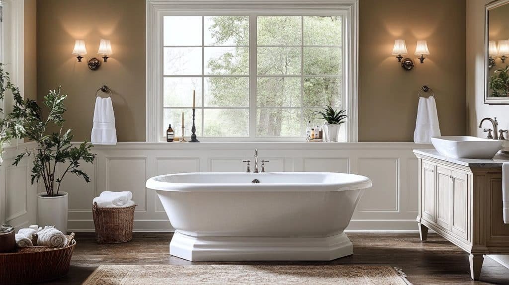 vintage modern master bath