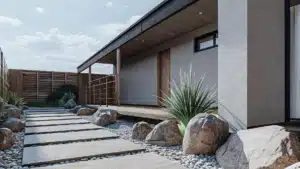 river rock landscaping